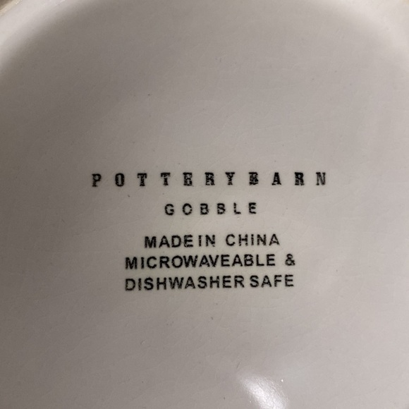 Pottery Barn Thanksgiving Turkey Gobble Appetizer/Dessert Plates in Wooden Box - Picture 12 of 16